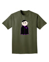 Cute Vampire Boy Halloween Adult Dark T-Shirt-Mens T-Shirt-TooLoud-Military-Green-Small-Davson Sales