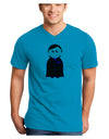 Cute Vampire Boy Halloween Adult V-Neck T-shirt-Mens V-Neck T-Shirt-TooLoud-Turquoise-Small-Davson Sales