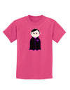 Cute Vampire Boy Halloween Childrens Dark T-Shirt-Childrens T-Shirt-TooLoud-Sangria-X-Small-Davson Sales