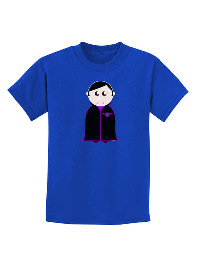 Cute Vampire Boy Halloween Childrens Dark T-Shirt-Childrens T-Shirt-TooLoud-Royal-Blue-X-Small-Davson Sales