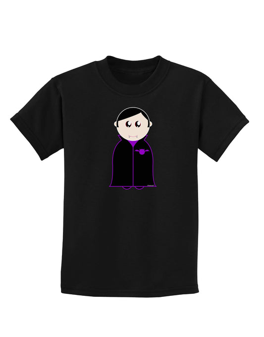 Cute Vampire Boy Halloween Childrens Dark T-Shirt-Childrens T-Shirt-TooLoud-Black-X-Small-Davson Sales