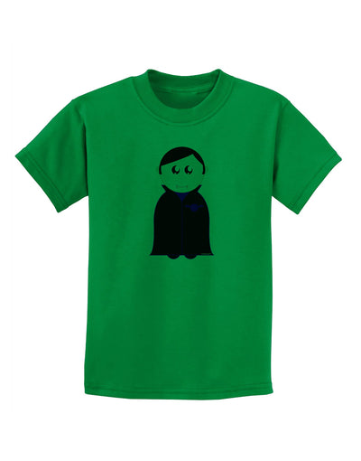 Cute Vampire Boy Halloween Childrens T-Shirt-Childrens T-Shirt-TooLoud-Kelly-Green-X-Small-Davson Sales