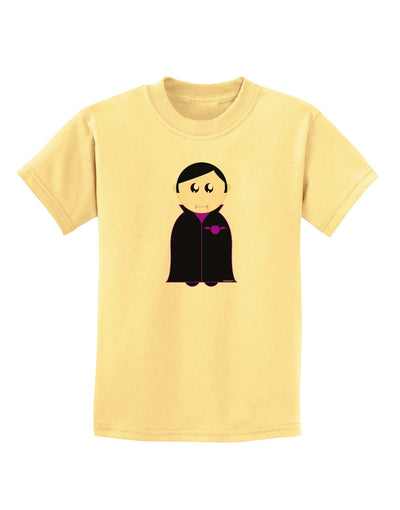 Cute Vampire Boy Halloween Childrens T-Shirt-Childrens T-Shirt-TooLoud-Daffodil-Yellow-X-Small-Davson Sales