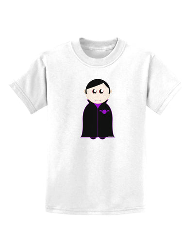 Cute Vampire Boy Halloween Childrens T-Shirt-Childrens T-Shirt-TooLoud-White-X-Small-Davson Sales