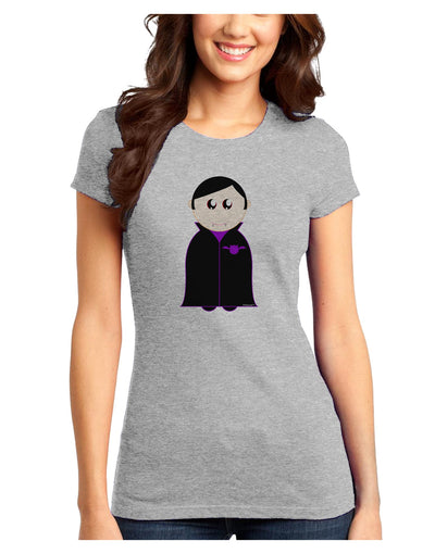 Cute Vampire Boy Halloween Juniors T-Shirt-Womens Juniors T-Shirt-TooLoud-Ash-Gray-Juniors Fitted XS-Davson Sales