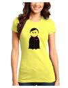 Cute Vampire Boy Halloween Juniors T-Shirt-Womens Juniors T-Shirt-TooLoud-Yellow-Juniors Fitted XS-Davson Sales