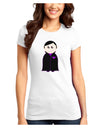 Cute Vampire Boy Halloween Juniors T-Shirt-Womens Juniors T-Shirt-TooLoud-White-Juniors Fitted XS-Davson Sales