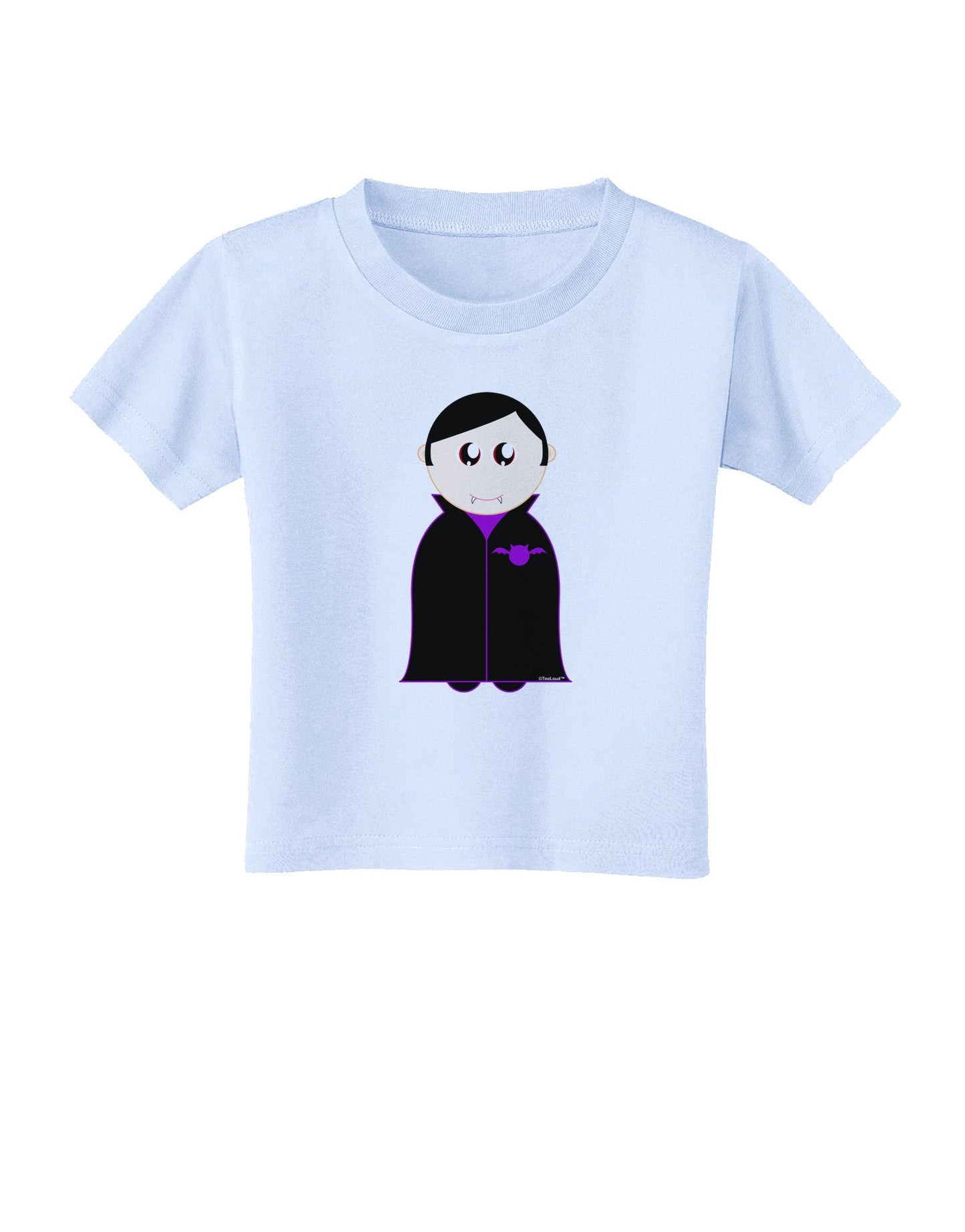 Cute Vampire Boy Halloween Toddler T-Shirt-Toddler T-Shirt-TooLoud-Light-Blue-2T-Davson Sales