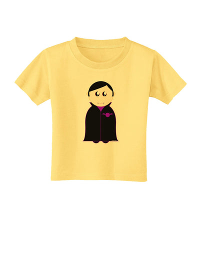 Cute Vampire Boy Halloween Toddler T-Shirt-Toddler T-Shirt-TooLoud-Daffodil-Yellow-2T-Davson Sales