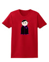 Cute Vampire Boy Halloween Womens Dark T-Shirt-TooLoud-Red-X-Small-Davson Sales