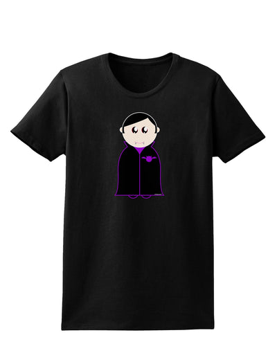 Cute Vampire Boy Halloween Womens Dark T-Shirt-TooLoud-Black-X-Small-Davson Sales