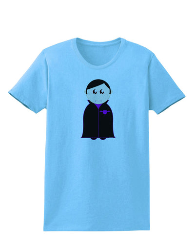 Cute Vampire Boy Halloween Womens T-Shirt-Womens T-Shirt-TooLoud-Aquatic-Blue-X-Small-Davson Sales