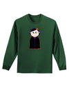 Cute Vampire Girl Halloween Adult Long Sleeve Dark T-Shirt-TooLoud-Dark-Green-Small-Davson Sales