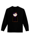 Cute Vampire Girl Halloween Adult Long Sleeve Dark T-Shirt-TooLoud-Black-Small-Davson Sales