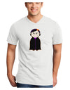 Cute Vampire Girl Halloween Adult V-Neck T-shirt-Mens V-Neck T-Shirt-TooLoud-White-Small-Davson Sales