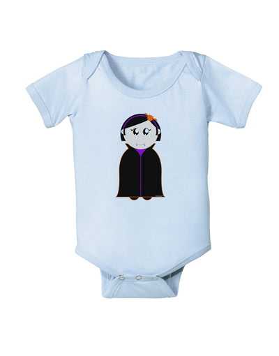 Cute Vampire Girl Halloween Baby Romper Bodysuit-Baby Romper-TooLoud-Light-Blue-06-Months-Davson Sales