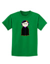 Cute Vampire Girl Halloween Childrens Dark T-Shirt-Childrens T-Shirt-TooLoud-Kelly-Green-X-Small-Davson Sales