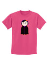 Cute Vampire Girl Halloween Childrens Dark T-Shirt-Childrens T-Shirt-TooLoud-Sangria-X-Small-Davson Sales