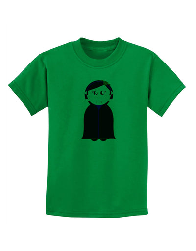 Cute Vampire Girl Halloween Childrens T-Shirt-Childrens T-Shirt-TooLoud-Kelly-Green-X-Small-Davson Sales