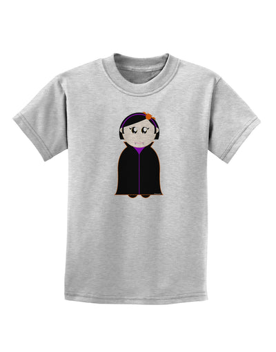 Cute Vampire Girl Halloween Childrens T-Shirt-Childrens T-Shirt-TooLoud-AshGray-X-Small-Davson Sales