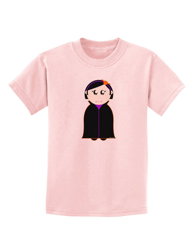 Cute Vampire Girl Halloween Childrens T-Shirt-Childrens T-Shirt-TooLoud-PalePink-X-Small-Davson Sales