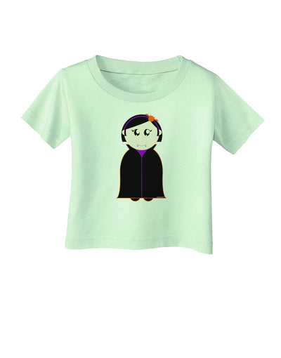 Cute Vampire Girl Halloween Infant T-Shirt-Infant T-Shirt-TooLoud-Light-Green-06-Months-Davson Sales