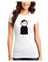 Cute Vampire Girl Halloween Juniors T-Shirt-Womens Juniors T-Shirt-TooLoud-White-Juniors Fitted XS-Davson Sales