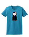 Cute Vampire Girl Halloween Womens Dark T-Shirt-TooLoud-Turquoise-X-Small-Davson Sales