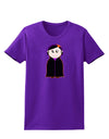 Cute Vampire Girl Halloween Womens Dark T-Shirt-TooLoud-Purple-X-Small-Davson Sales