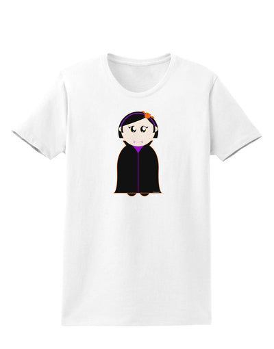 Cute Vampire Girl Halloween Womens T-Shirt-Womens T-Shirt-TooLoud-White-X-Small-Davson Sales