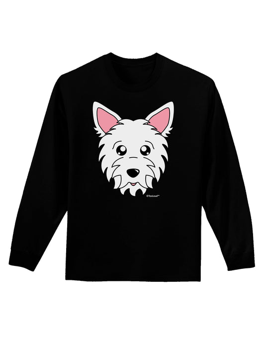 Cute West Highland White Terrier Westie Dog Adult Long Sleeve Dark T-Shirt by TooLoud-TooLoud-Black-Small-Davson Sales
