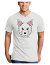 Cute West Highland White Terrier Westie Dog Adult V-Neck T-shirt by TooLoud-Mens V-Neck T-Shirt-TooLoud-White-Small-Davson Sales