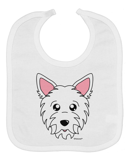 Cute West Highland White Terrier Westie Dog Baby Bib by TooLoud