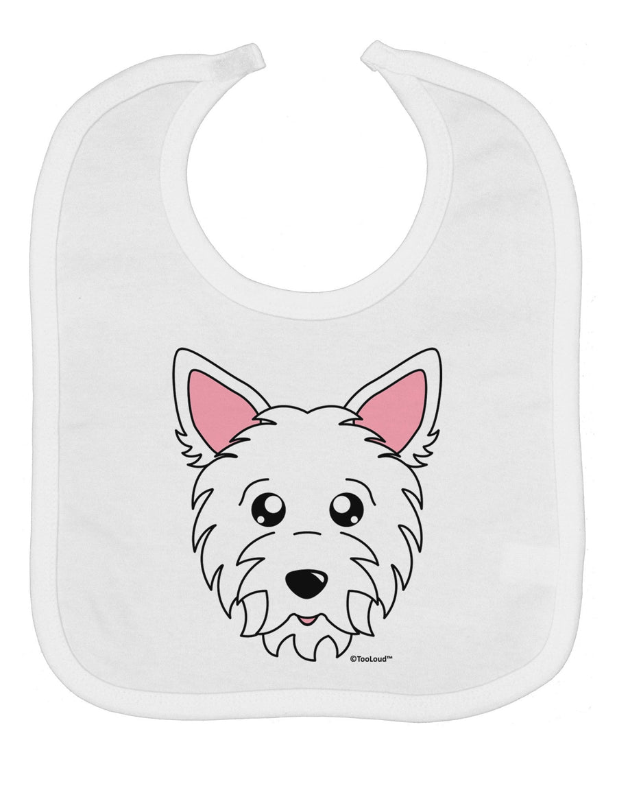 Cute West Highland White Terrier Westie Dog Baby Bib by TooLoud