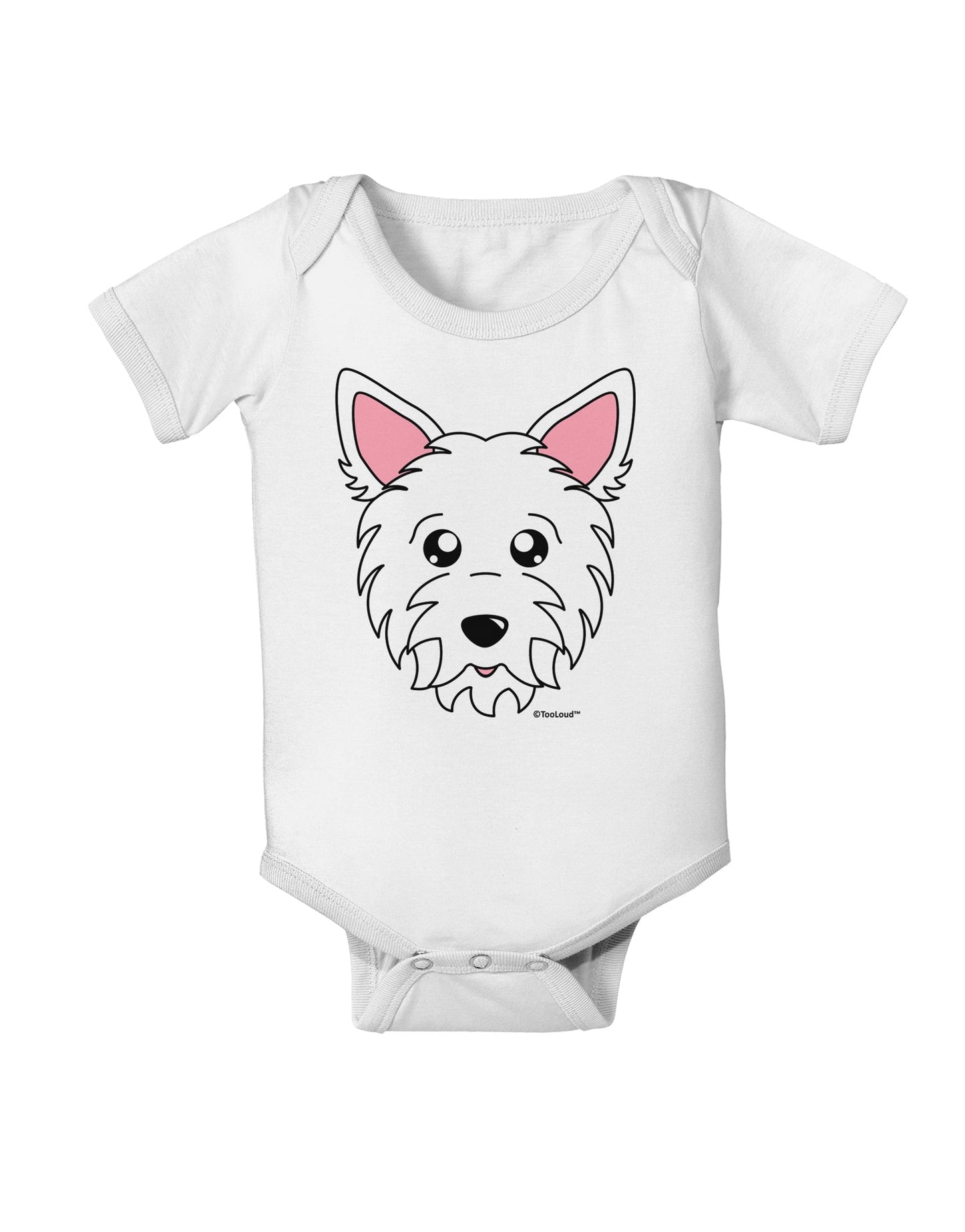 Cute West Highland White Terrier Westie Dog Baby Romper Bodysuit by TooLoud-Baby Romper-TooLoud-White-06-Months-Davson Sales