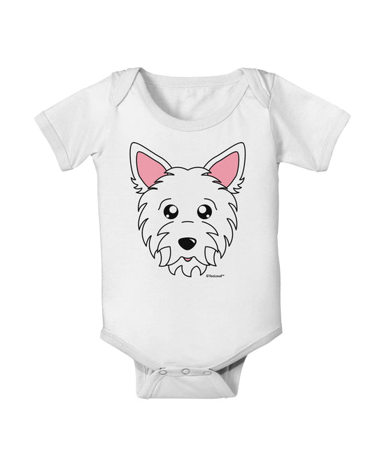 Cute West Highland White Terrier Westie Dog Baby Romper Bodysuit by TooLoud-Baby Romper-TooLoud-White-06-Months-Davson Sales