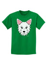 Cute West Highland White Terrier Westie Dog Childrens Dark T-Shirt by TooLoud-Childrens T-Shirt-TooLoud-Kelly-Green-X-Small-Davson Sales