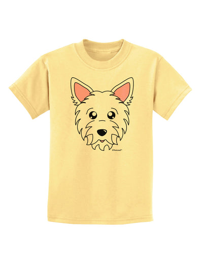 Cute West Highland White Terrier Westie Dog Childrens T-Shirt by TooLoud-Childrens T-Shirt-TooLoud-Daffodil-Yellow-X-Small-Davson Sales