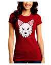 Cute West Highland White Terrier Westie Dog Juniors Crew Dark T-Shirt by TooLoud-T-Shirts Juniors Tops-TooLoud-Red-Juniors Fitted Small-Davson Sales