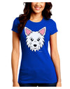 Cute West Highland White Terrier Westie Dog Juniors Crew Dark T-Shirt by TooLoud-T-Shirts Juniors Tops-TooLoud-Royal-Blue-Juniors Fitted Small-Davson Sales