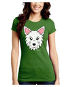 Cute West Highland White Terrier Westie Dog Juniors Crew Dark T-Shirt by TooLoud-T-Shirts Juniors Tops-TooLoud-Kiwi-Green-Juniors Fitted X-Small-Davson Sales