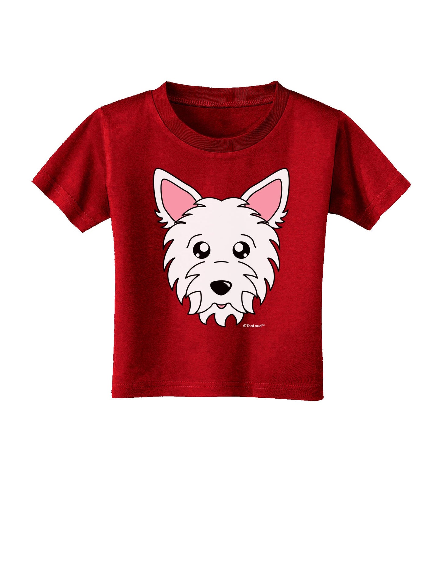 Cute West Highland White Terrier Westie Dog Toddler T-Shirt Dark by TooLoud-Toddler T-Shirt-TooLoud-Red-2T-Davson Sales