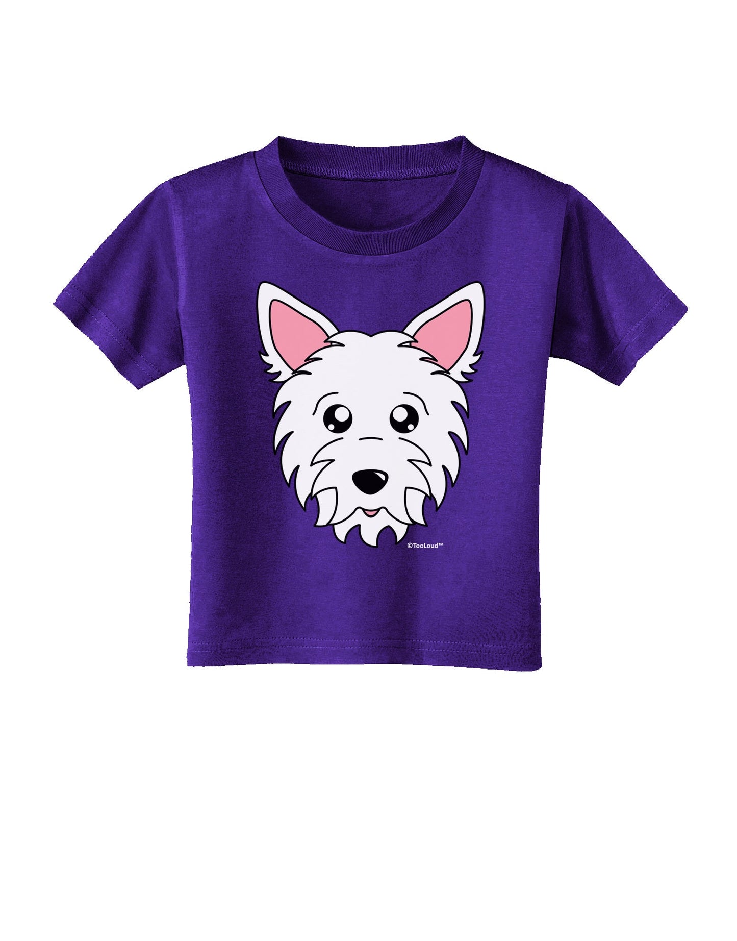 Cute West Highland White Terrier Westie Dog Toddler T-Shirt Dark by TooLoud-Toddler T-Shirt-TooLoud-Purple-2T-Davson Sales
