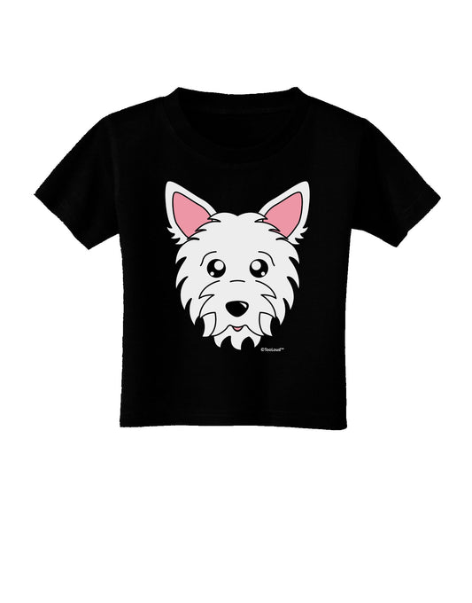 Cute West Highland White Terrier Westie Dog Toddler T-Shirt Dark by TooLoud-Toddler T-Shirt-TooLoud-Black-2T-Davson Sales
