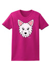 Cute West Highland White Terrier Westie Dog Womens Dark T-Shirt by TooLoud-Womens T-Shirt-TooLoud-Hot-Pink-Small-Davson Sales