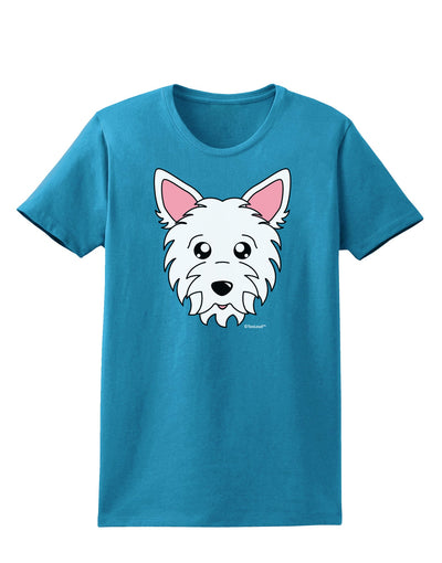 Cute West Highland White Terrier Westie Dog Womens Dark T-Shirt by TooLoud-Womens T-Shirt-TooLoud-Turquoise-X-Small-Davson Sales