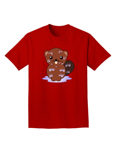 Cute Wet Beaver Adult Dark T-Shirt-Mens T-Shirt-TooLoud-Red-Small-Davson Sales