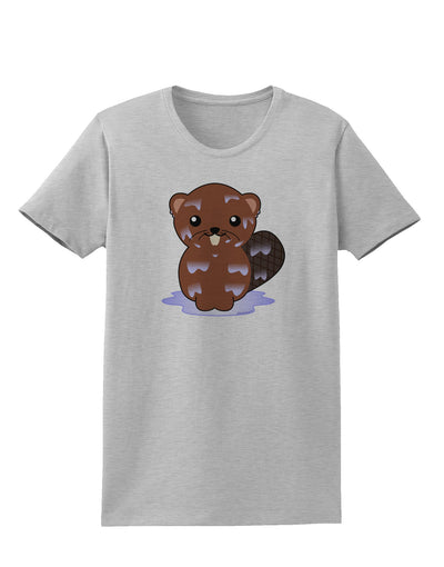 Cute Wet Beaver Womens T-Shirt-Womens T-Shirt-TooLoud-AshGray-X-Small-Davson Sales