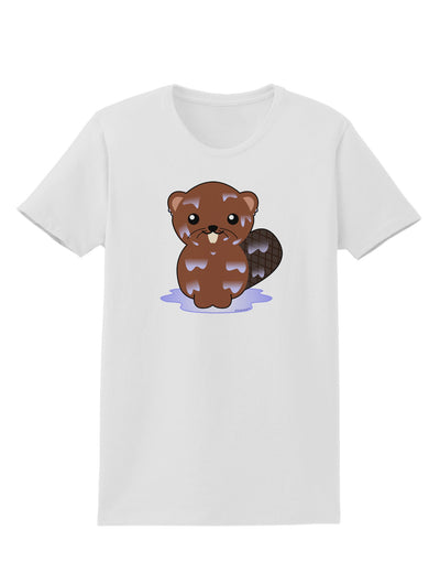 Cute Wet Beaver Womens T-Shirt-Womens T-Shirt-TooLoud-White-X-Small-Davson Sales