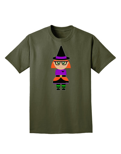 Cute Witch Halloween Adult Dark T-Shirt-Mens T-Shirt-TooLoud-Military-Green-Small-Davson Sales